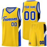 Custom Gold Royal Side Design Sets Sports Uniform Basketball Jersey
