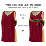 Custom Crimson Old Gold Side Design Sets Sports Uniform Basketball Jersey