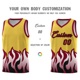 Custom Purple Crimson Hem Flame Pattern Fashion Sports Uniform Basketball jersey