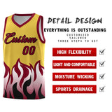 Custom Purple Crimson Hem Flame Pattern Fashion Sports Uniform Basketball jersey