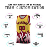 Custom Purple Crimson Hem Flame Pattern Fashion Sports Uniform Basketball jersey