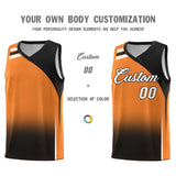 Custom Gold Orange Black Gradient Fashion Sets Sports Uniform Basketball Jersey
