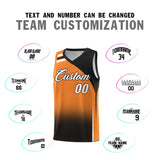 Custom Gold Orange Black Gradient Fashion Sets Sports Uniform Basketball Jersey