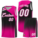 Custom Black and Pink Gradient Fashion Sets Sports Uniform Basketball Jersey
