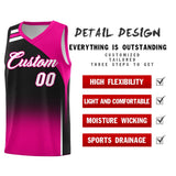 Custom Black Pink Gradient Fashion Sets Sports Uniform Basketball Jersey