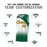 Custom White Kelly Green Gradient Fashion Sets Sports Uniform Basketball Jersey