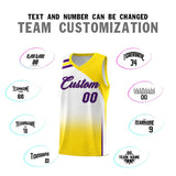 Custom White Gold Gradient Fashion Sets Sports Uniform Basketball Jersey