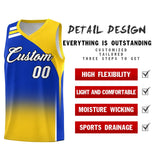 Custom Royal Gold Gradient Fashion Sets Sports Uniform Basketball Jersey