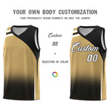 Custom Old Gold Black Gradient Fashion Sets Sports Uniform Basketball Jersey