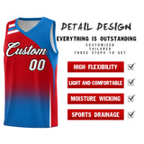 Custom Red Royal Gradient Fashion Sets Sports Uniform Basketball Jersey