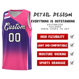 Custom Purple Pink Gradient Fashion Sets Sports Uniform Basketball Jersey