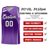 Custom Purple Purple Gradient Fashion Sets Sports Uniform Basketball Jersey