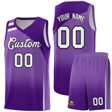 Custom Purple Purple Gradient Fashion Sets Sports Uniform Basketball Jersey