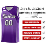 Custom Purple Purple Gradient Fashion Sets Sports Uniform Basketball Jersey