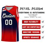 Custom Navy Red Gradient Fashion Sets Sports Uniform Basketball Jersey