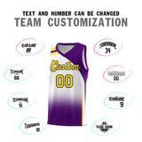 Custom White Purple Gradient Fashion Sets Sports Uniform Basketball Jersey