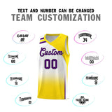 Custom White Gold Gradient Fashion Sets Sports Uniform Basketball Jersey