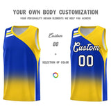 Custom Royal Gold Gradient Fashion Sets Sports Uniform Basketball Jersey