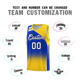 Custom Royal Gold Gradient Fashion Sets Sports Uniform Basketball Jersey