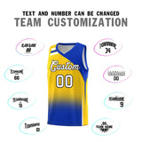 Custom Gold Royal Gradient Fashion Sets Sports Uniform Basketball Jersey