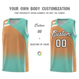 Custom Buckskin Brown Bright Green Gradient Fashion Sets Sports Uniform Basketball Jersey