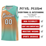Custom Buckskin Brown Bright Green Gradient Fashion Sets Sports Uniform Basketball Jersey