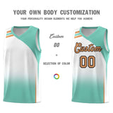 Custom White Bright Green Gradient Fashion Sets Sports Uniform Basketball Jersey