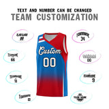 Custom Royal Red Gradient Fashion Sets Sports Uniform Basketball Jersey