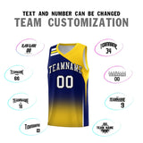 Custom Navy Gold Gradient Fashion Sets Sports Uniform Basketball Jersey
