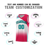 Custom White Red Gradient Fashion Sets Sports Uniform Basketball Jersey