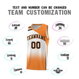 Custom White Gold Orange Gradient Fashion Sets Sports Uniform Basketball Jersey