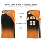 Custom Black Gold Orange Gradient Fashion Sets Sports Uniform Basketball Jersey