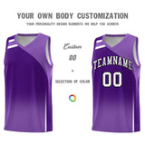 Custom Purple Purple Gradient Fashion Sets Sports Uniform Basketball Jersey
