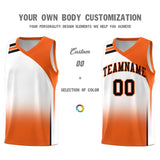 Custom White Orange Gradient Fashion Sets Sports Uniform Basketball Jersey