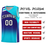 Custom Royal Sky Blue Gradient Fashion Sets Sports Uniform Basketball Jersey