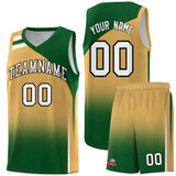 Custom Buckskin Brown Teal Gradient Fashion Sets Sports Uniform Basketball Jersey