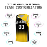 Custom Black Gold Gradient Fashion Sets Sports Uniform Basketball Jersey