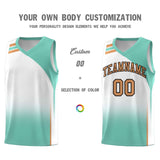 Custom White Bright Green Gradient Fashion Sets Sports Uniform Basketball Jersey
