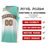 Custom White Bright Green Gradient Fashion Sets Sports Uniform Basketball Jersey