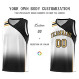 Custom White Black Gradient Fashion Sets Sports Uniform Basketball Jersey