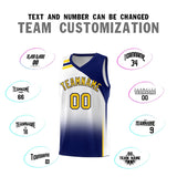 Custom White Navy Gradient Fashion Sets Sports Uniform Basketball Jersey