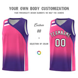 Custom Pink Purple Gradient Fashion Sets Sports Uniform Basketball Jersey