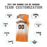 Custom White Gold Orange Gradient Fashion Sets Sports Uniform Basketball Jersey