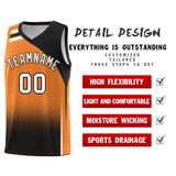 Custom Gold Orange Black Gradient Fashion Sets Sports Uniform Basketball Jersey