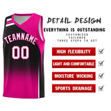 Custom Black Pink Gradient Fashion Sets Sports Uniform Basketball Jersey