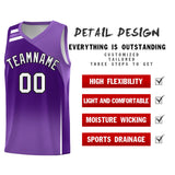 Custom Purple Purple Gradient Fashion Sets Sports Uniform Basketball Jersey