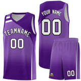 Custom Purple Purple Gradient Fashion Sets Sports Uniform Basketball Jersey