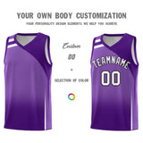 Custom Purple Purple Gradient Fashion Sets Sports Uniform Basketball Jersey