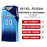 Custom Powder Blue Navy Gradient Fashion Sets Sports Uniform Basketball Jersey
