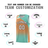Custom Buckskin Brown Bright Green Gradient Fashion Sets Sports Uniform Basketball Jersey